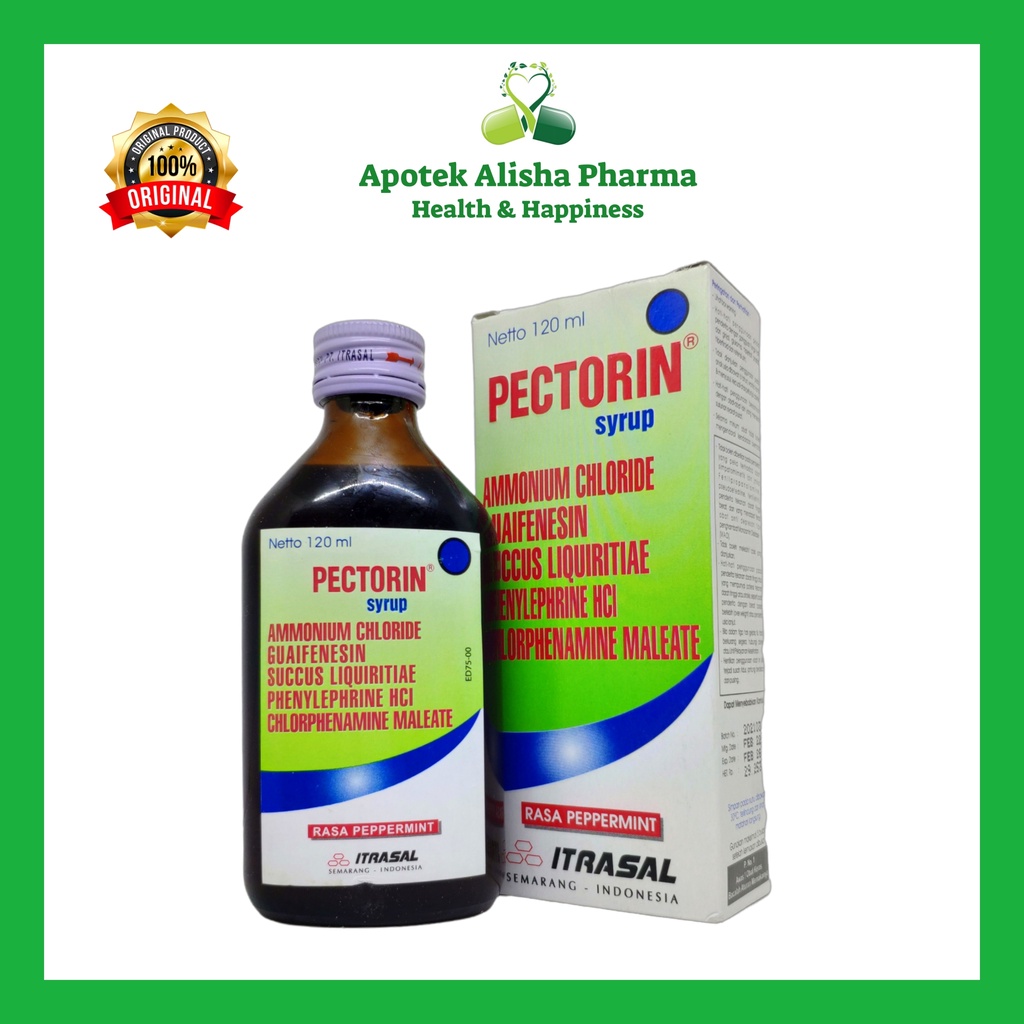 Pectorin Syrup 120ml-Pectorin Sirup Obat Batuk Alergi/Batuk Berdahak/Pektorin Sirup