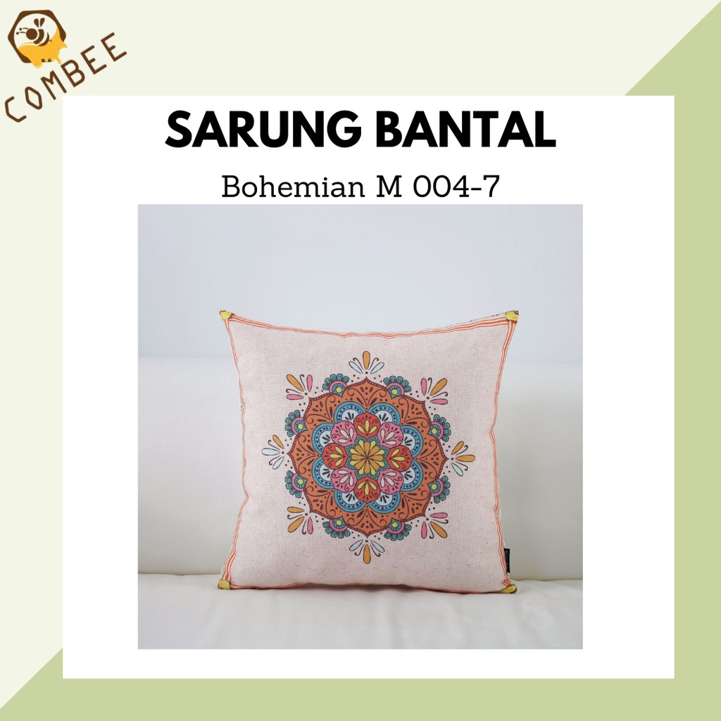 Pillow Case / Sarung Bantal / Sarung Tutup Bantal Sofa Kain Cotton Linen Bohemian M004