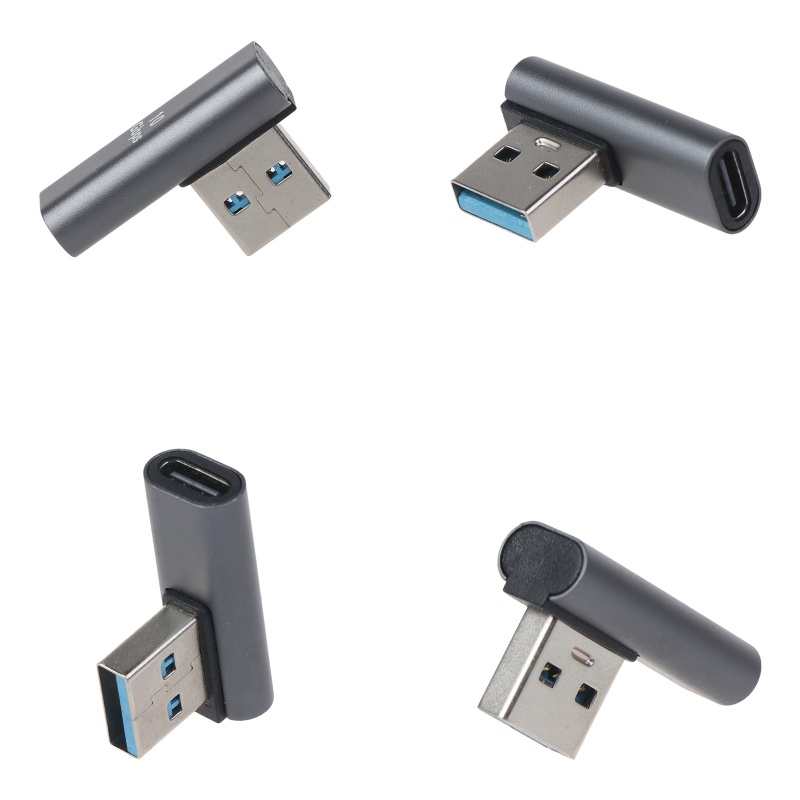 Vivi Adapter Konverter USB 3.0 Tipe C Male Ke Female Sudut Kanan 90 Derajat