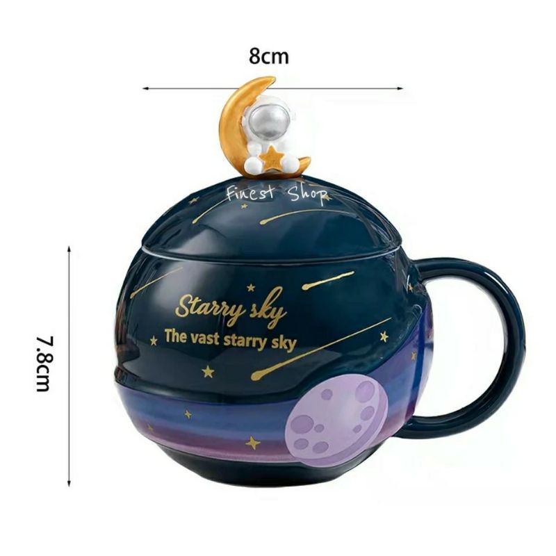 Mug Keramik Astronot Antariksa Cangkir Astronaut Planet Space Lucu Gelas Aesthetic Style Luar Angkasa Universal Cup Milk Tea Boba Coffee Cangkir Kopi Teh Susu Hadiah Kado Birthday Gift Unik