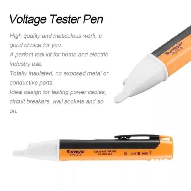 Testpen Bunyi Pendeteksi Kabel Putus / Tespen AC DC Voltage Detect TL