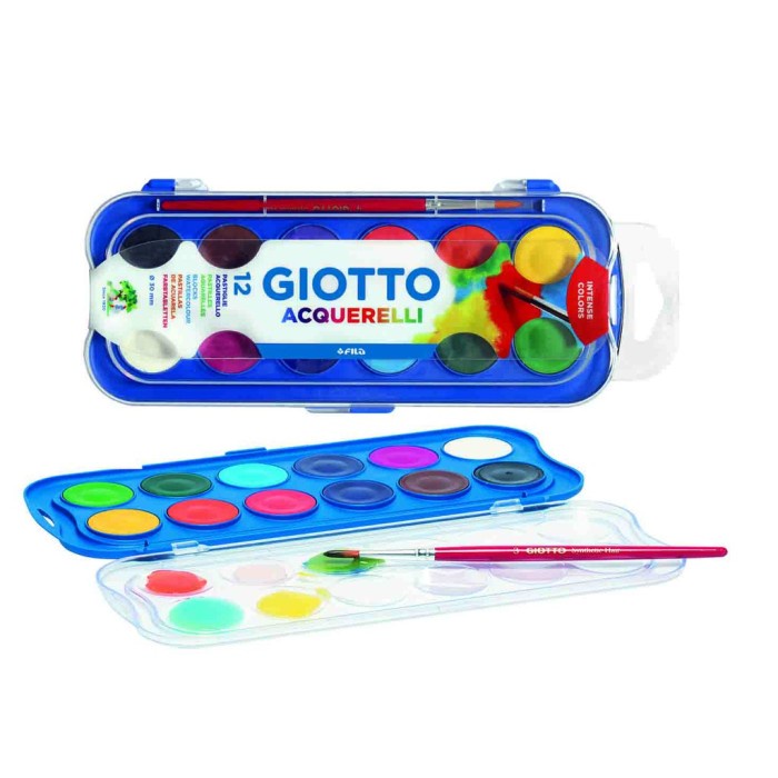 

CAT AIR / GIOTTO WATERCOLOR BLOCKS 30MM 12 COLOR BANTEX