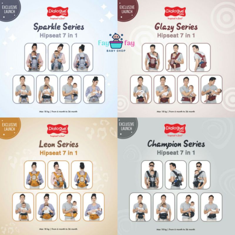 Dialogue Hipseat 7in1 Simply Series DGG1029/ Hipseat Sparkle DGG1030 / Glazy DGG1031/ Champion DGG10