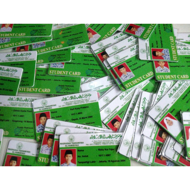 Cetak id card, kartu pelajar, kartu bpjs, kartu member, kartu parkir,