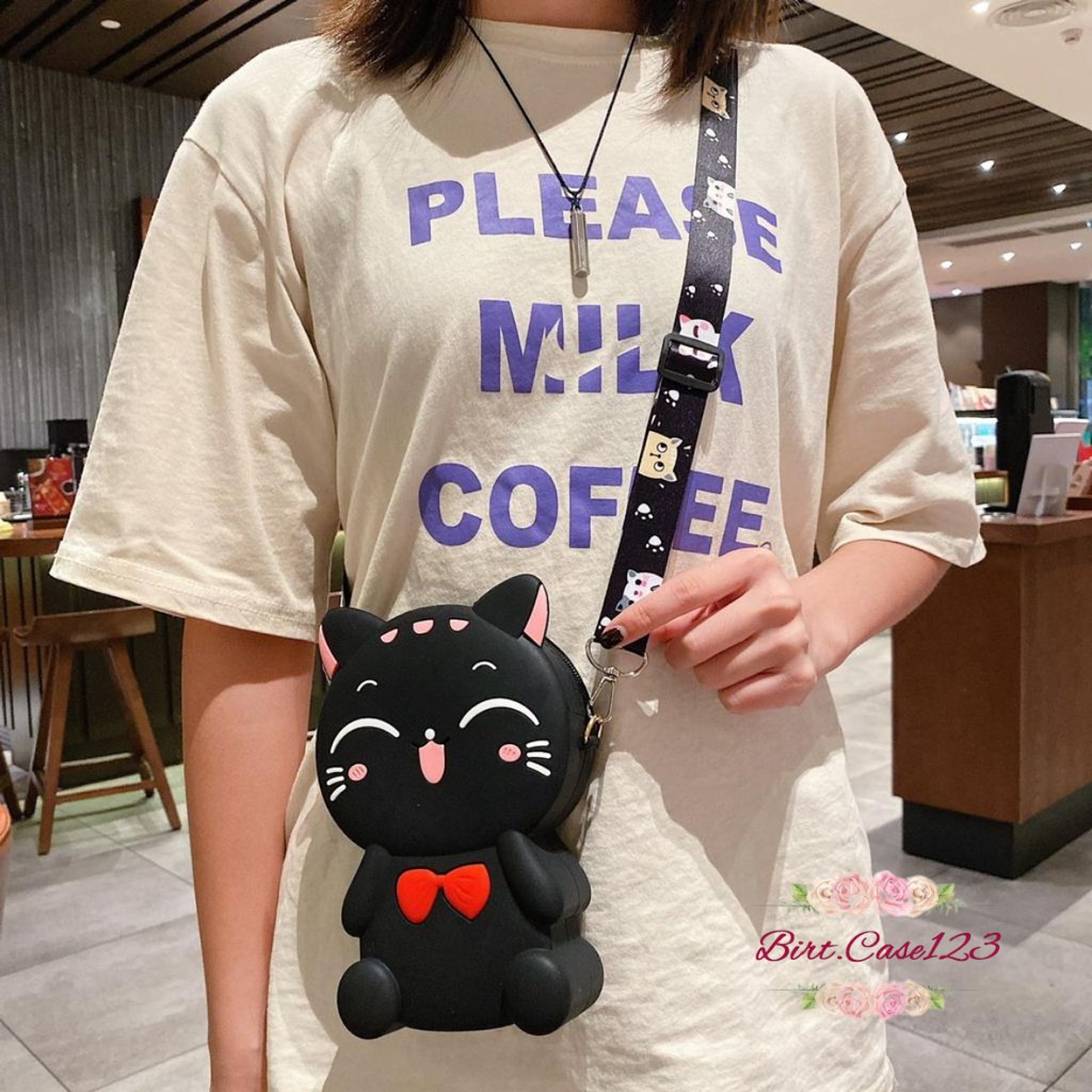 TAS DOMPET SILIKON JELLY BAG KOIN KARTUN KARAKTER SELEMPANG JUMBO BC5865