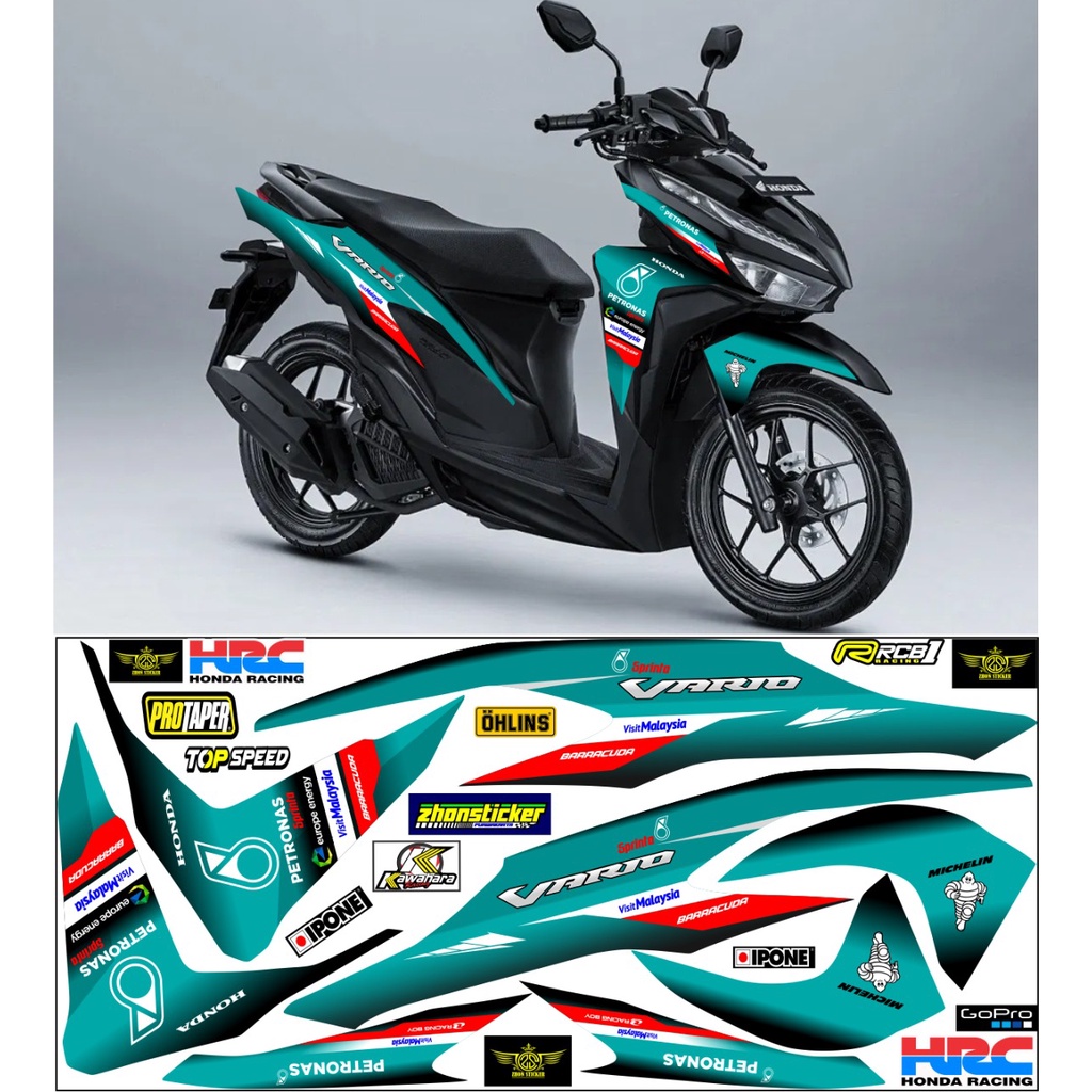 STRIPING VARIO NEW MOTIF PETRONAS STRIPING VARIASI VARIO NEW SEMI DECAL VARIO NEW PETRONAS