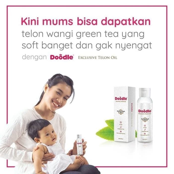 Doodle Telon Oil 100ml Aroma Green Tea Minyak Telon Doodle 100 ml