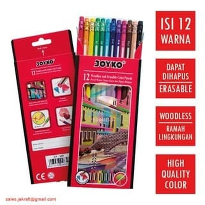 

Pensil Warna Joyko CP-109 Bisa Dihapus 12 Warna