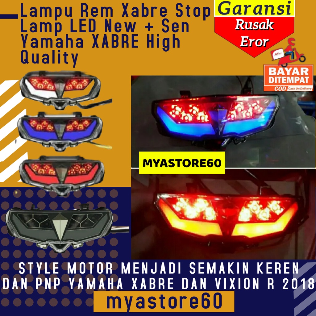 Lampu Rem Lampu Belakang Xabre Vixion Stop Lamp Stoplamp LED New + Sen Sein Yamaha XABRE VIXION High Quality Keluaran Terbaru