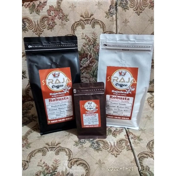 

biji kopi sangrai/ roasbean robusta berkwlitas kapasitas 1000 gram