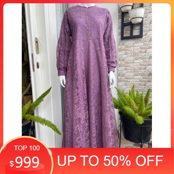 PROMO % (SHA & ME) gAMIS BROKAT PREMIUM//gAMIS JUMBO BUSUI//gROSIR KEBAYA TANAH ABANg