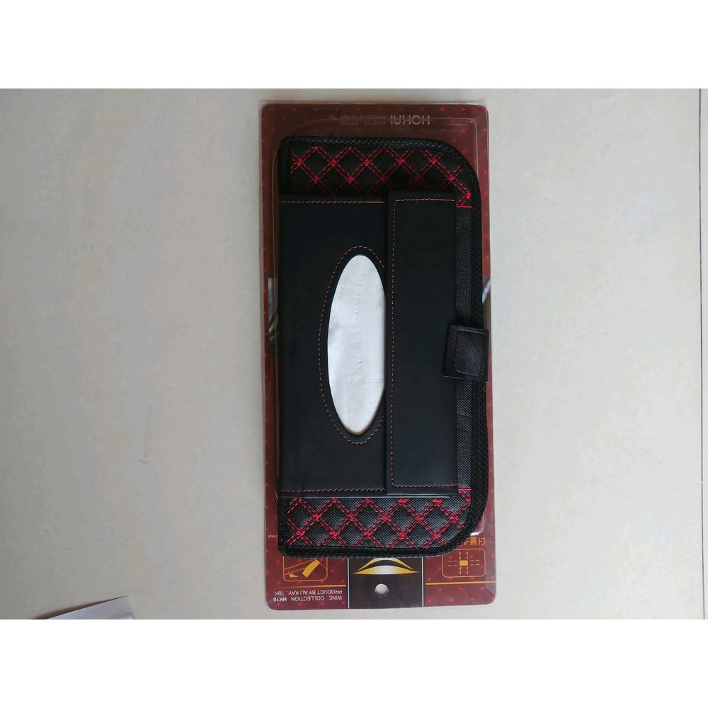 Tempat tissu MOBIL JEPIT SUNVISOR + cd benang merah benang putih UNIVERSAL DOUBLE