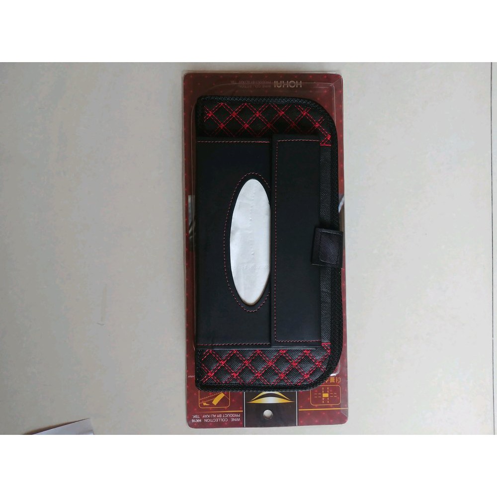 Tempat tissu MOBIL JEPIT SUNVISOR + cd benang merah benang putih UNIVERSAL DOUBLE