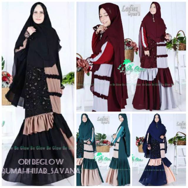 ORI ❤️💕❤️💓Ladies syari by be glow [gamis pesta premium modis termurah]