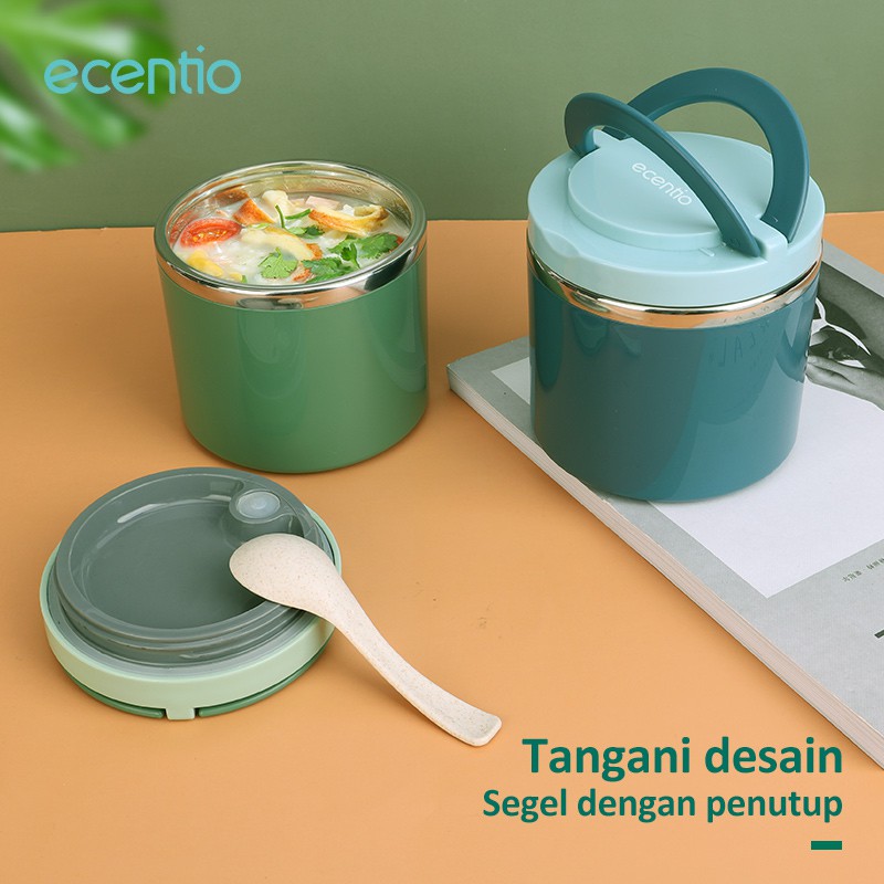 ecentio 630ml Stainless steel Cangkir sup/Tahan Panas Lunch Box /Tetap hangat Kotak Makan Bekal Sup termos makanan