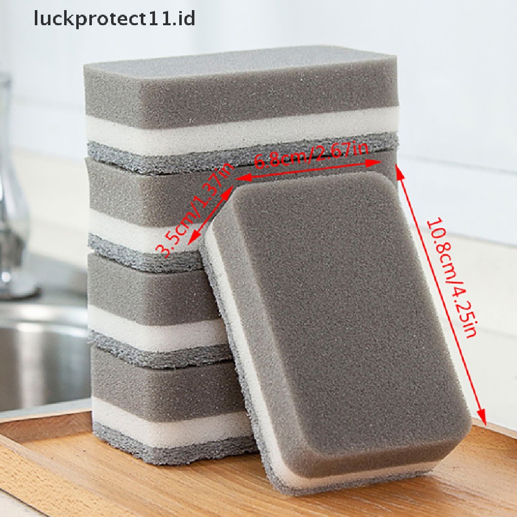 //HG&amp;ID// 1pcs Sponge Scouring Pad Kitchen Household Home Cleaning Pad Dishwashing Sponge .