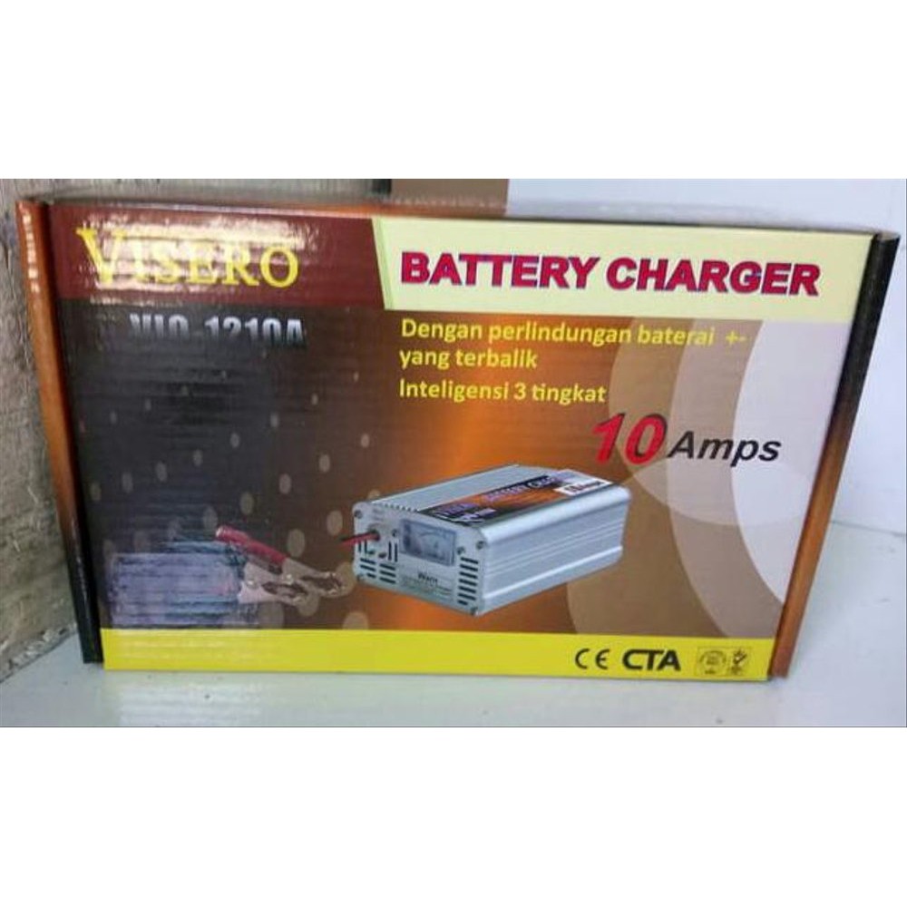 Battery Charger 10A 12V charger aki otomatis 12 V 10 A Visero