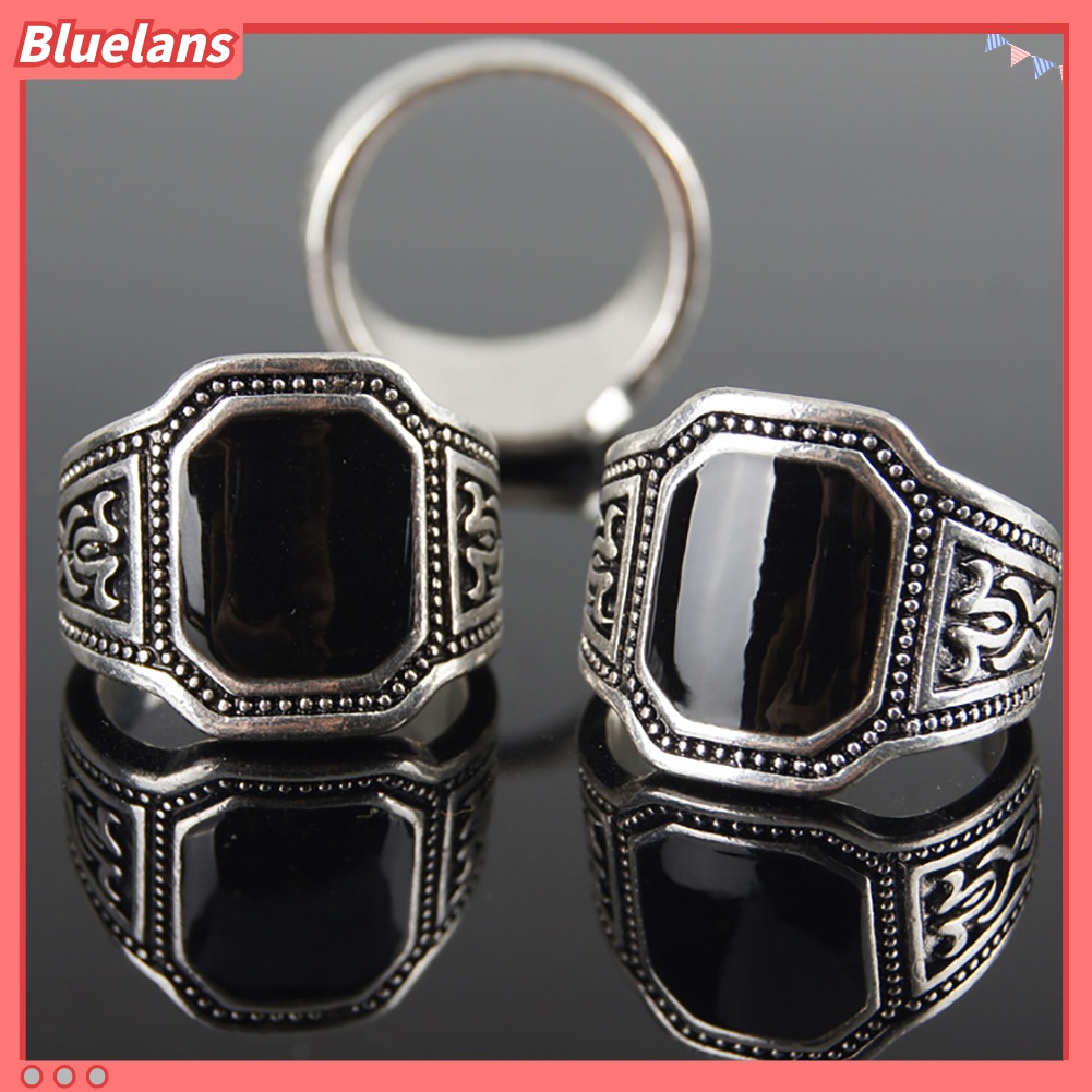 Cincin Bahan Zinc Alloy Gaya Vintage Punk Untuk Pria