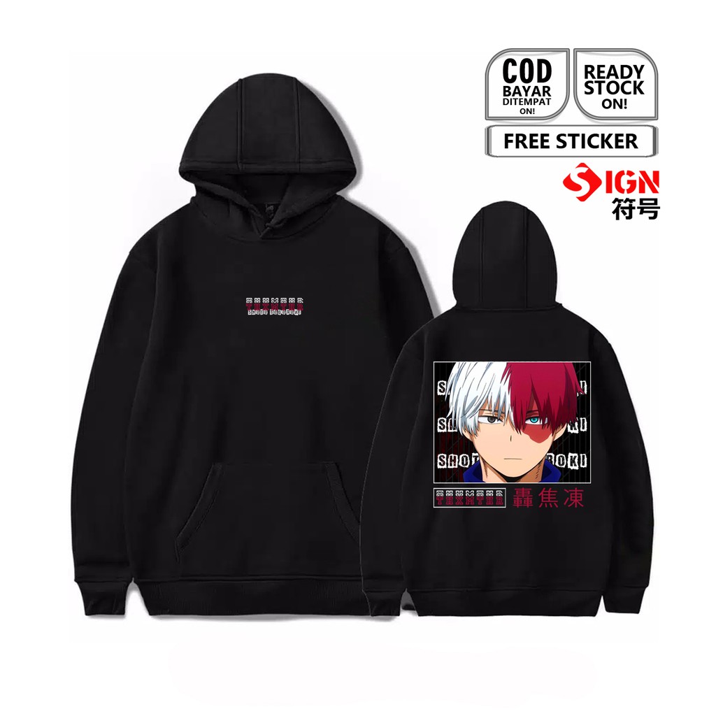 HOODIE SHOTO TODOROKI MY HERO ACADEMI ANIME MANGA BAJU JEPANG ショート IZUKU KATSUKI EIJIRO OCHAKO BOKU