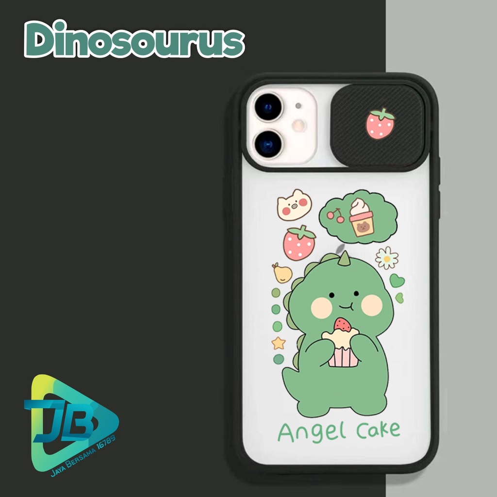 SOFTCASE SLIDE KAMERA DINOSAURUS OPPO VIVO SAMSUNG XIAOMI REALME IPHONE ALL TYPE JB4935
