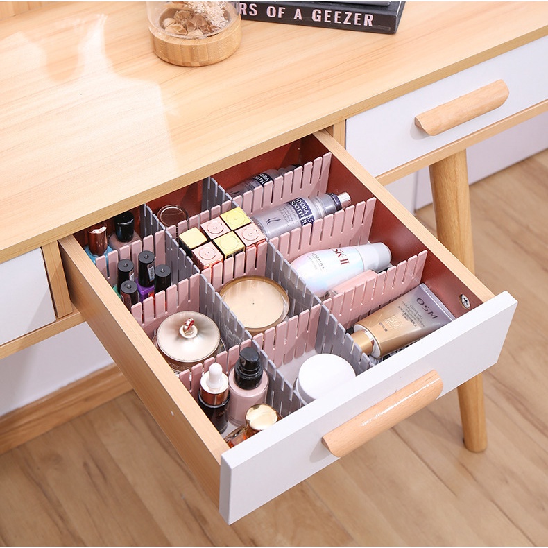 HOVELSHOP Sekat Laci Lemari Organizer Pembatas Partisi Rak Isi 4 Pcs