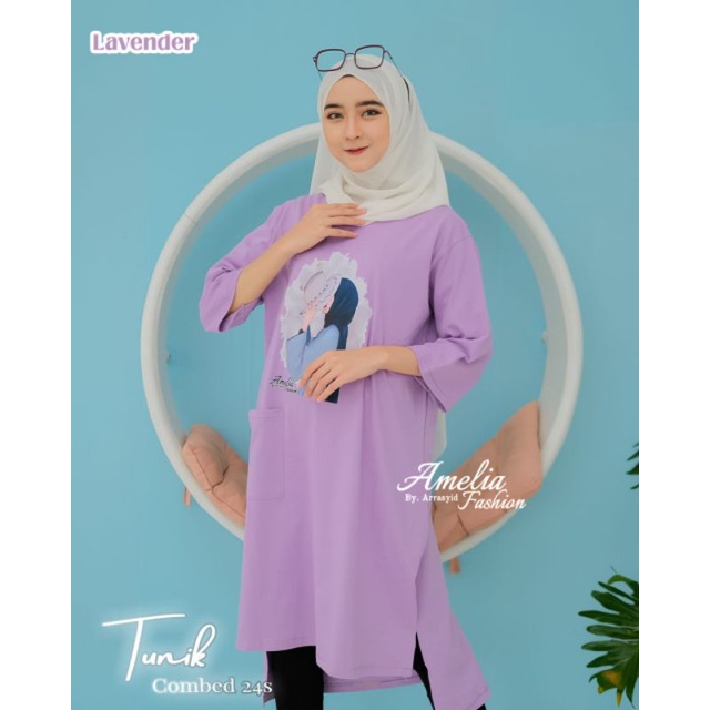 TUNIK COMBED OVER SIZE ORI AMELIA FASHION OOTD DEWASA TERBARU MODERN KEKINIAN