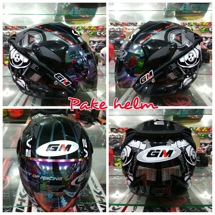 HELM GM FIGHTER V2 BLACK SILVER