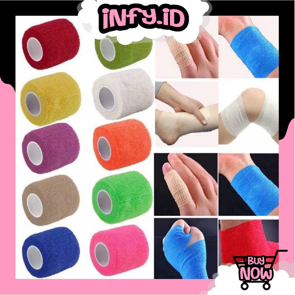 INFY - Finger Tape Wrist Tape Protective Tape Pelindung Jari Perban Jari Sport Tape Warna Warni R620