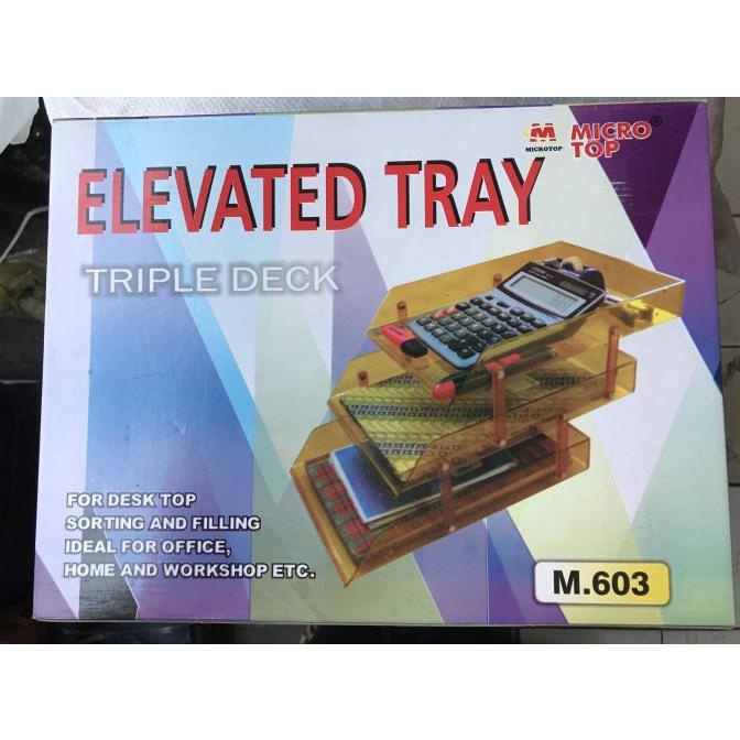 

Office & Stationery | Document Organizer | Elevated Tray M. 603 Triple Deck / Rak 3 Susan | Best Seller