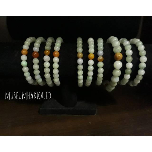 Gelang jade kombinasi/giok kuning /giok hijau rapuh