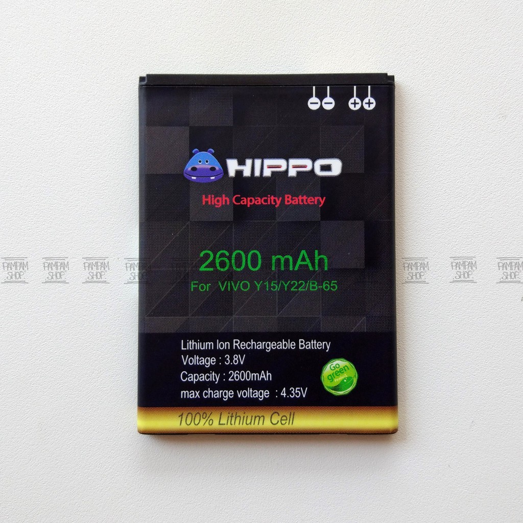 Baterai Hippo Double Power Original Vivo Y13 Y15 Y22 BK-B-65 B65 Batrai Battery Hipo Ori