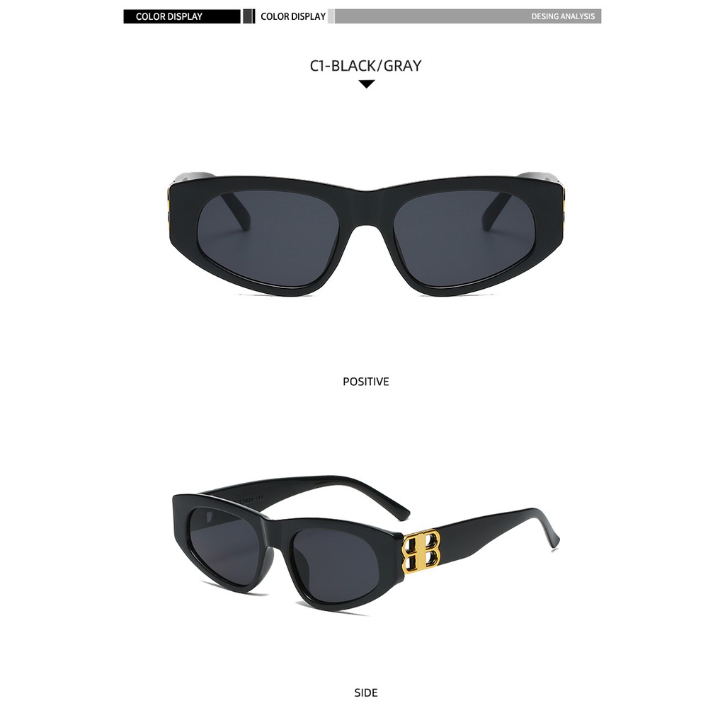 2021 new fashion ins hip-hop cat eye European and American street photography sunglasses