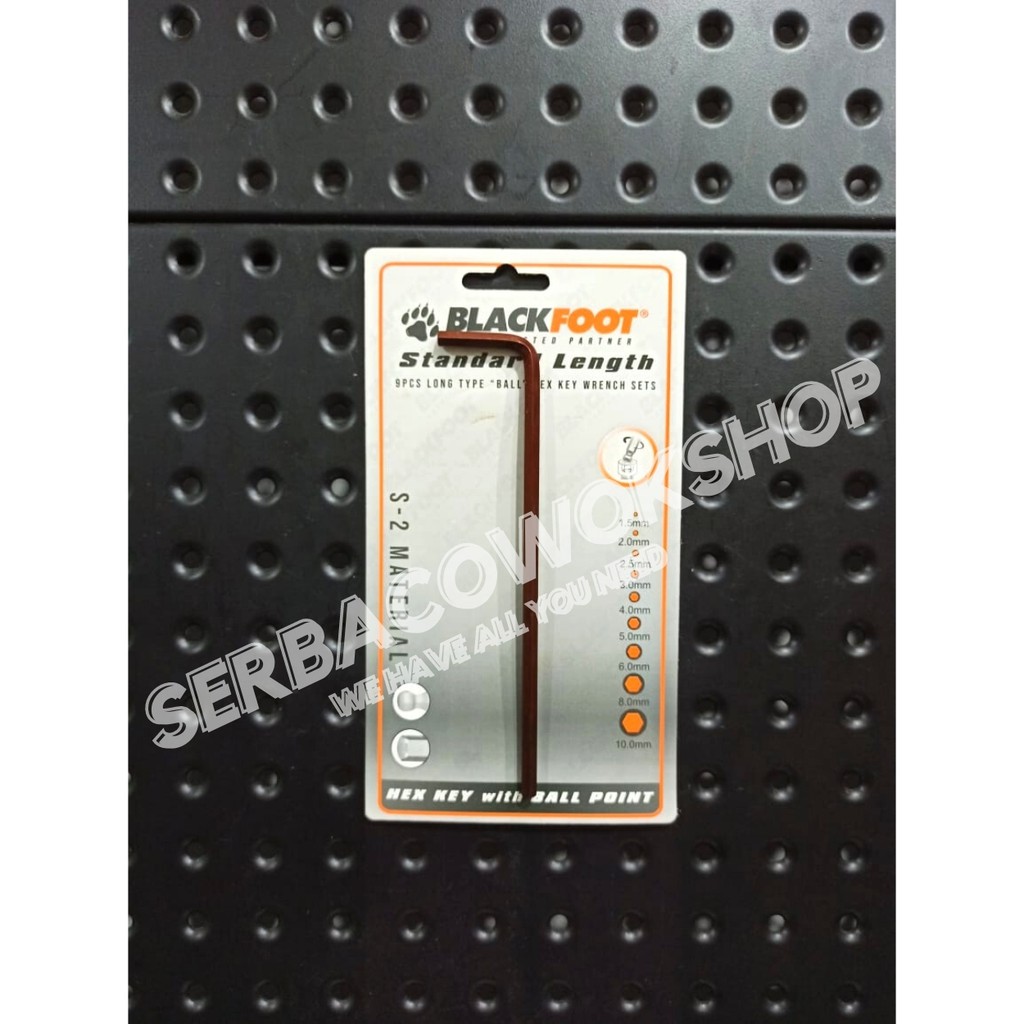 Blackfoot Kunci L Satuan Extra Long No 6 Mm Flat Hex Key Satuan S2 Material Termurah Berkualitas