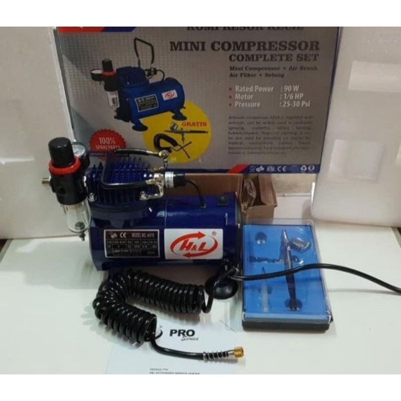 Kompresor Mini Compressor Complete Set With Air Brush H&amp;L