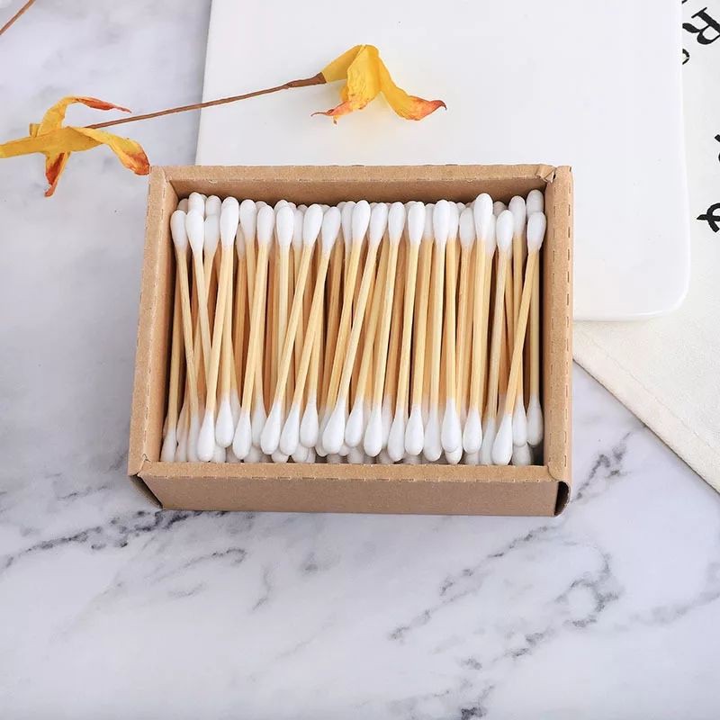 Cotton Bud Batang Kayu - Bamboo Cotton Bud - 100 pcs