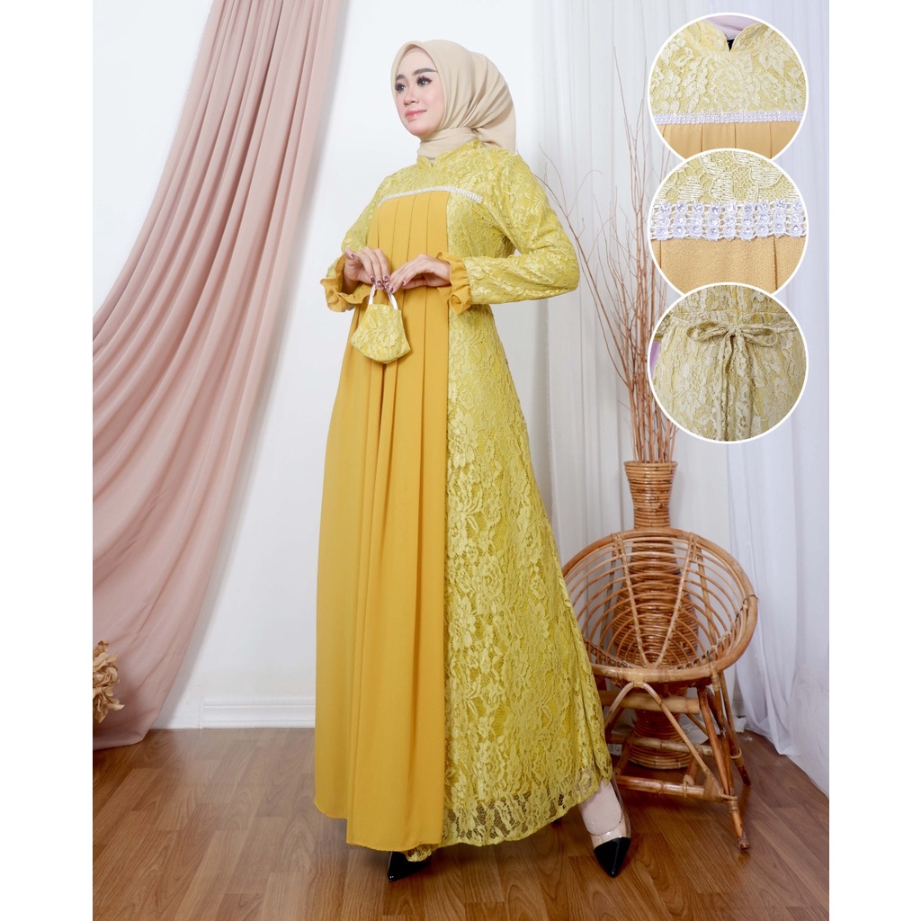 LORA FASHION - GAMIS PRETTY - GAMIS MUSLIMAH/GAMIS WANITA/GAMIS PESTA/GAMIS LEBARAN/GAMIS WISUDA/GAM
