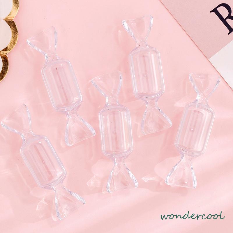 Permen Kreatif Kotak Penyimpanan Transparan Mini Portable Ring Earrings Jewelry Kotak Obat -Won