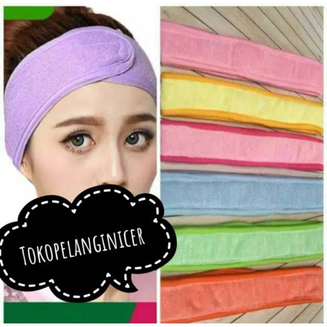 BANDO HANDUK Facial bandana mandi / bando make up Lembut/bandana lembut /BandanA murah  Tokopelanginicer