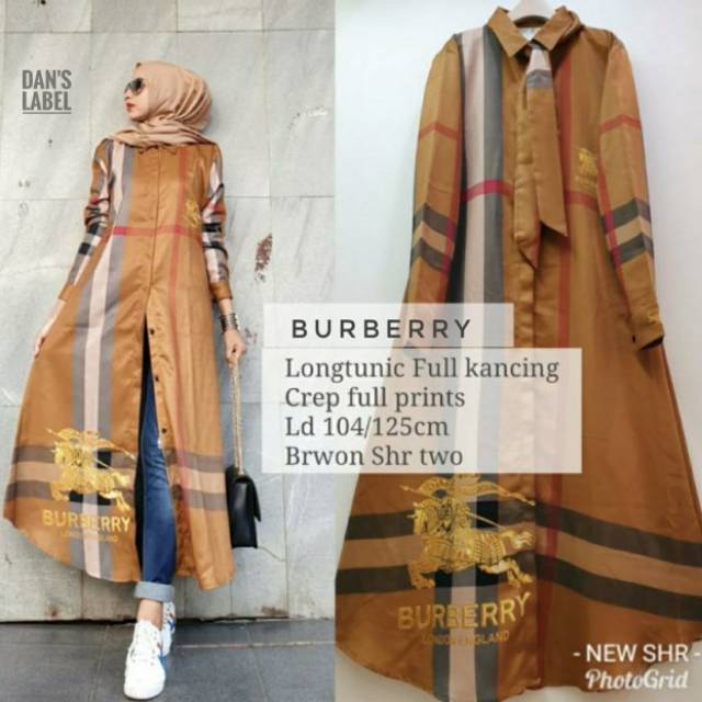 BURBERRY LONG TUNIK/FASHION ORI SOLO/ TUNIK IMPORT/FASHION IMPORT/PAKAIAN WANITA