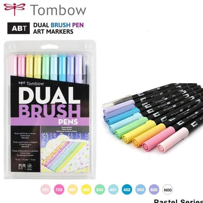 

New PASTEL EDITION Tombow Dual Brush Pen Set 10 - Pastel