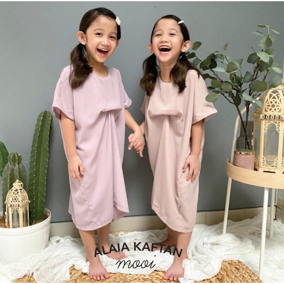 PROMO 7.7 PROMO BAJU LEBARAN MURAH MOOI ALAIA PREMIUM TENCEL KAFTAN KAFTAN ANAK KAFTAN ANAK PEREMPUAN 1-5 TAHUN