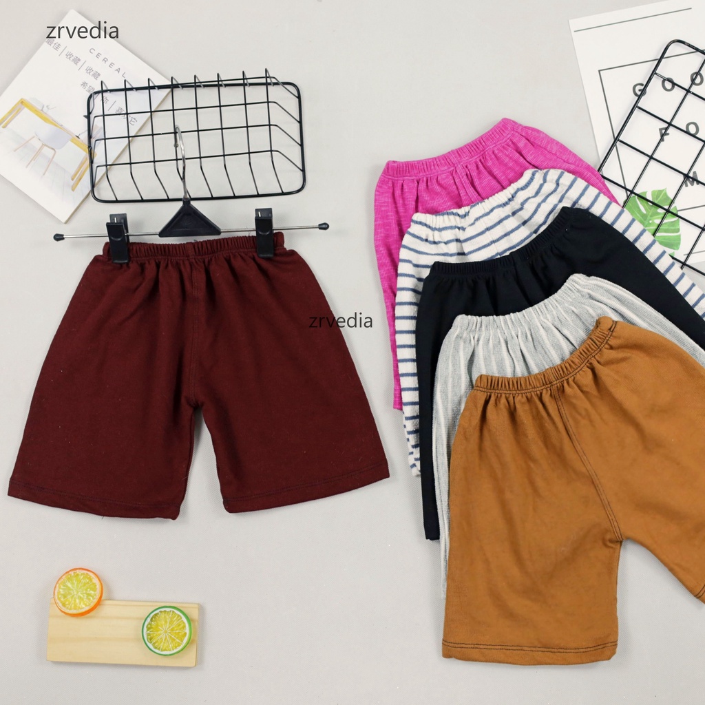 (IMPORT) Celana Short Knit uk 4-6 Tahun / Polos Pendek Pants Dalaman Cotton Good Quality Anak Perempuan Ketat Kiosbalitaaprillia