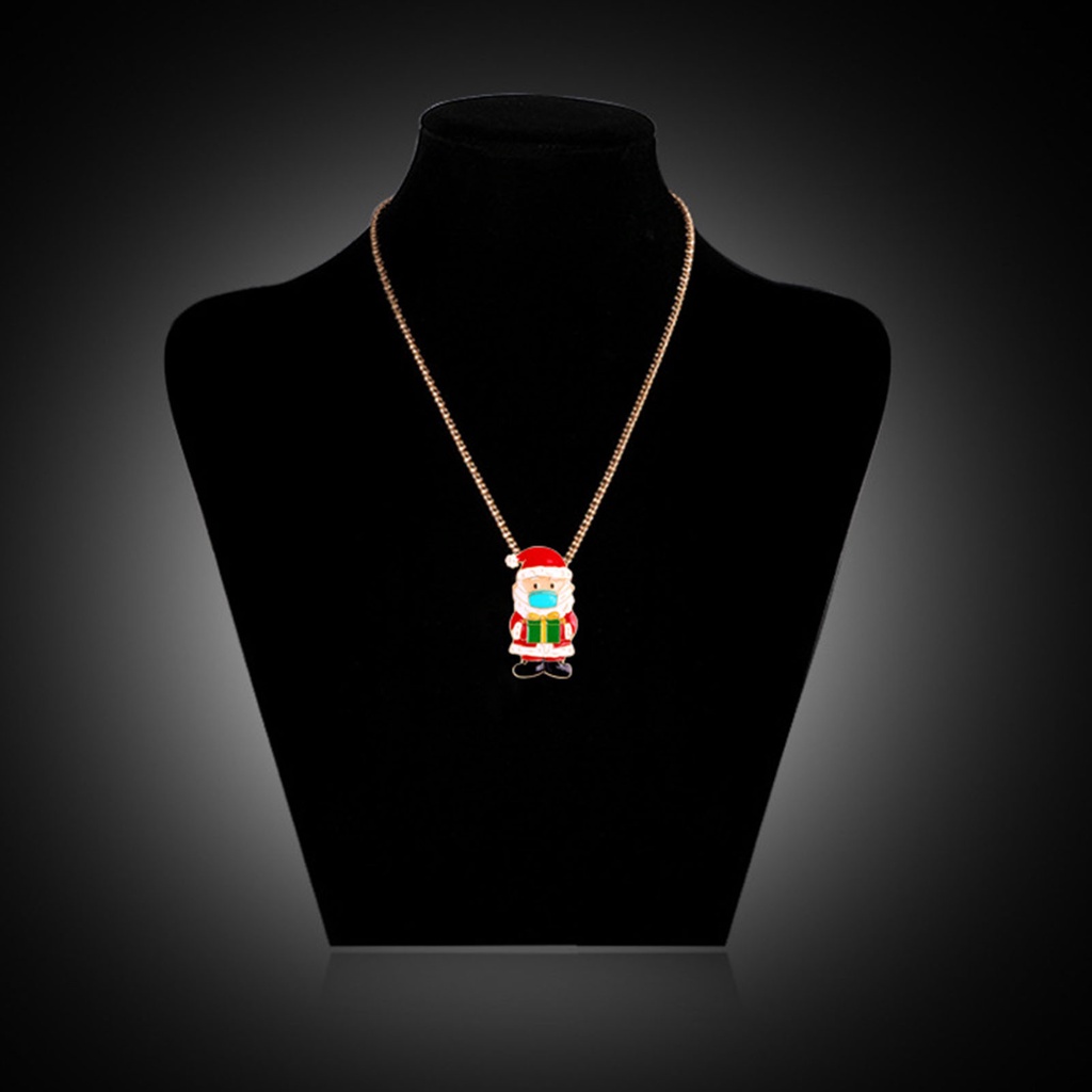 Hu Hu Hu Hu Hu Alat Bantu Pasang Kacamata♡ Bros Kalung Enamel Desain Santa Claus Element Natal Bahan Alloy Untuk Hadiah