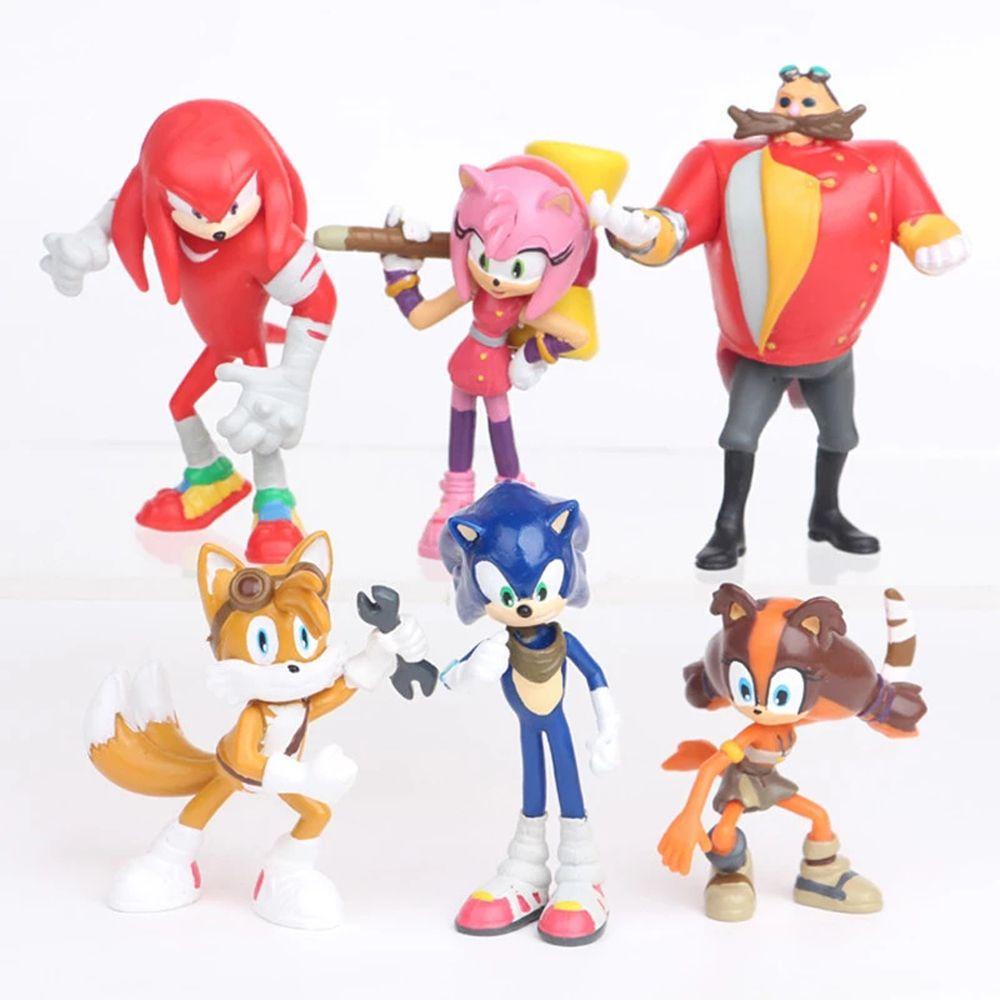 [Elegan] Sonic Figure Kartun Patung Hadiah Ulang Tahun Anak Bayangan Model Landak Mainan Suara Sonic Figure Action Figure