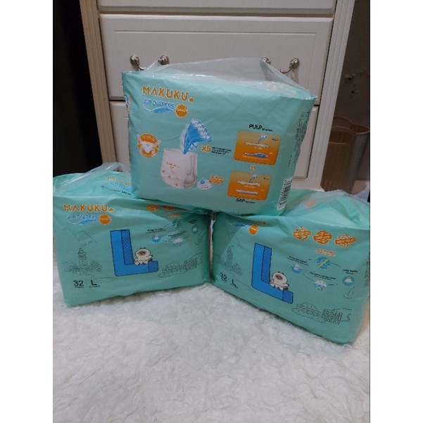 Makuku Air Diapers Popok Tipis dan Anti Gatal ukuran S, M, L dan XL