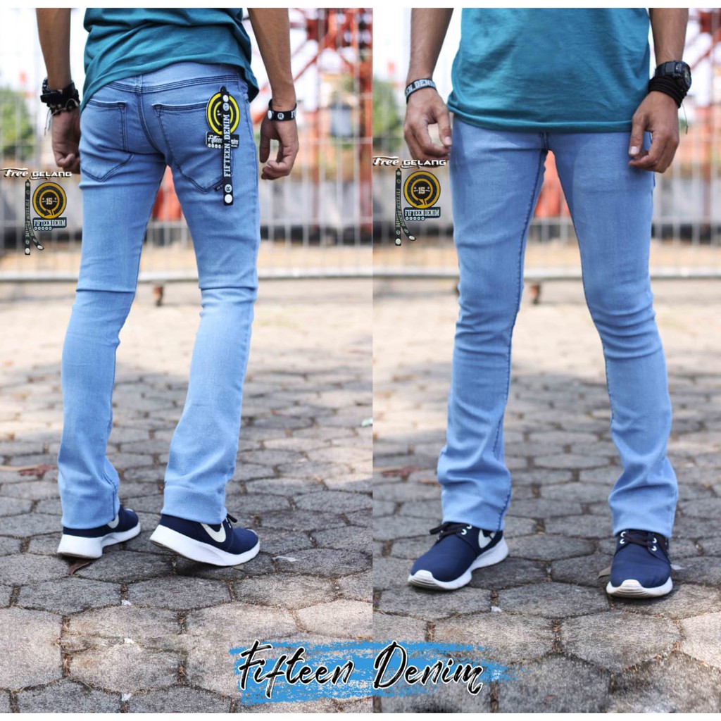 Terlaris ! Celana Jeans Panjang Cutbray Pria Dewasa Original FIFTEEN DENIM