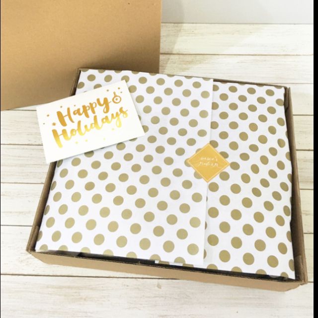 

Gold Polka Wrapping Paper (50 lembar) |kertas tissue|bungkus kado|