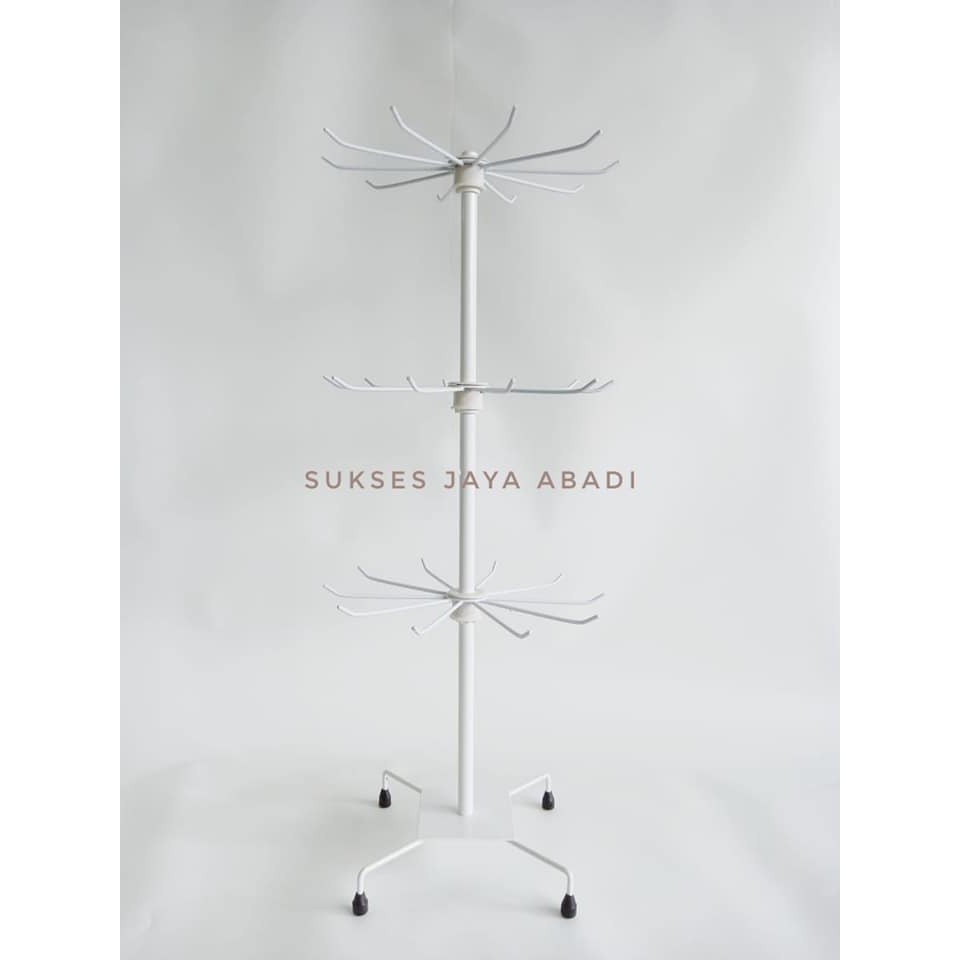Rak Gantungan Aksesoris & Kaos Kaki 3 Susun / Display Matahari ( HARGA SALE )