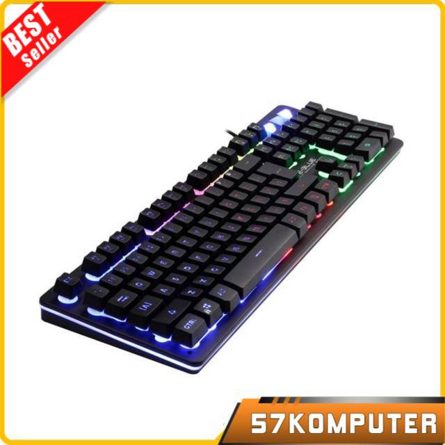 [Bayar Di Tempat]T&amp;T Keyboard Gaming Murah NYK K-02 RGB LED Backlight Compatible For PC and Laptop