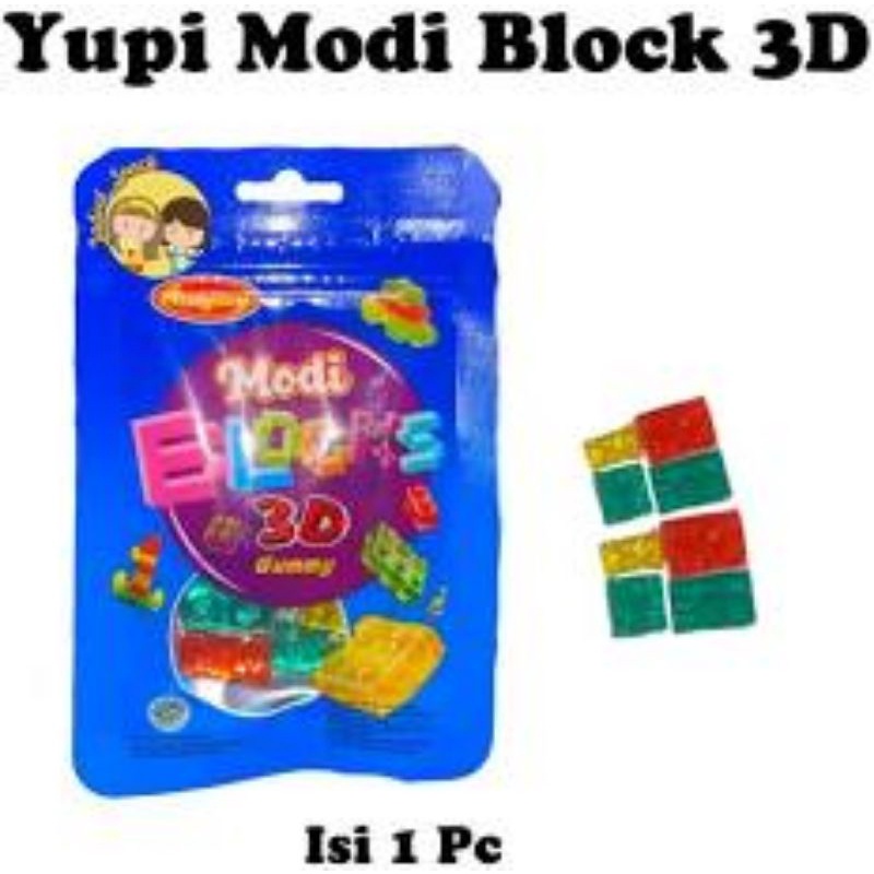 Permen Kenyal Modi Block 3D Gummy Lego 22 gr